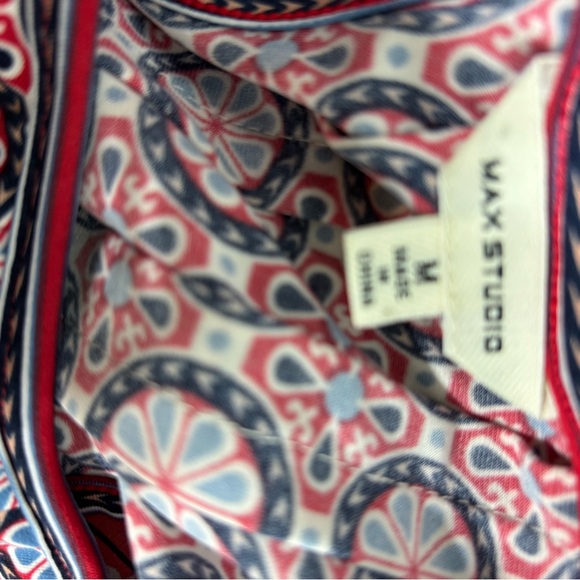 Max Studio Red and‎ Blue Patterned Dress - Picture 11 of 12